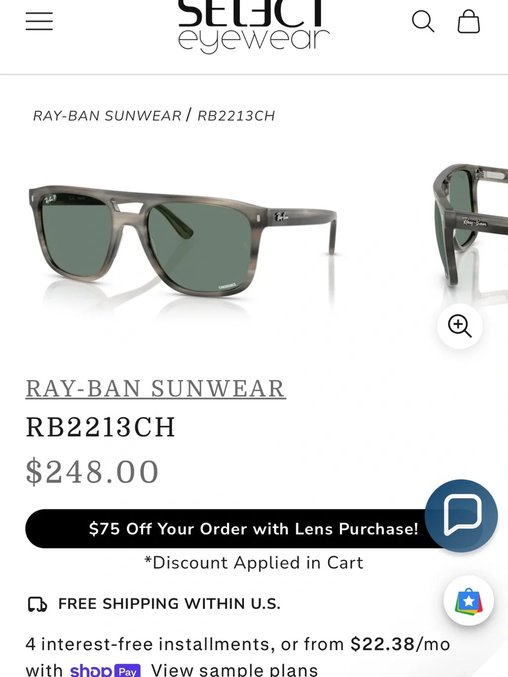 Ray-Ban Tortoiseshell Frame Sunglasses with Brown Polarized Lenses